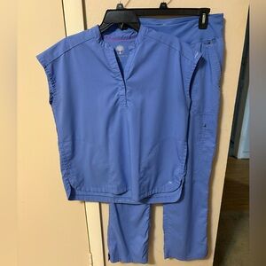 Healing Hands Ceil Blue Scrub Set Top S Pants M